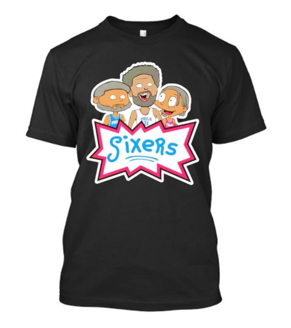 Sixers Rugrats Inspired Philadelphia 76ers Cartoon Crossover T-Shirt