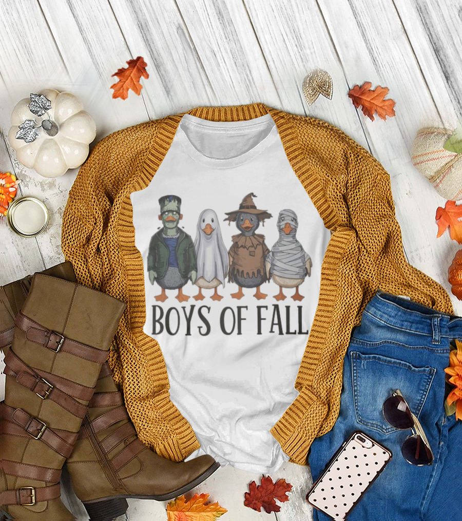 Boys of Fall Halloween Duck Costumes T-Shirt