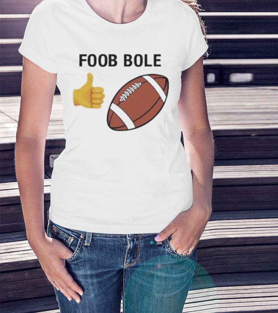 Foob Bole Football Thumb Up Emoji Brown Ball T-Shirt
