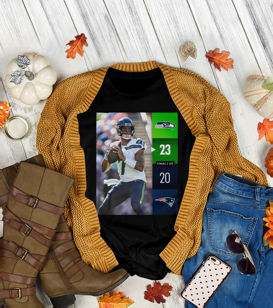 Seattle Seahawks 23-20 New England Patriots Final OT 2024 NFL Week 2 Win T-Shirt
