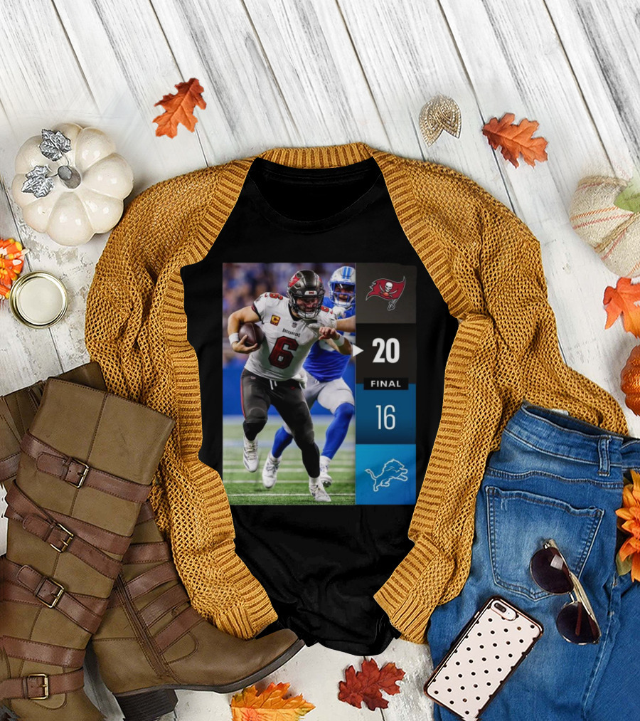 Tampa Bay Buccaneers vs Detroit Lions 20-16 Final 2024 NFL Week 2 T-Shirt