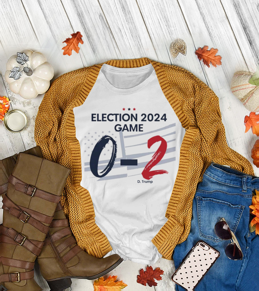 Election 2024 Game Donald Trump 0-2 American Flag T-Shirt