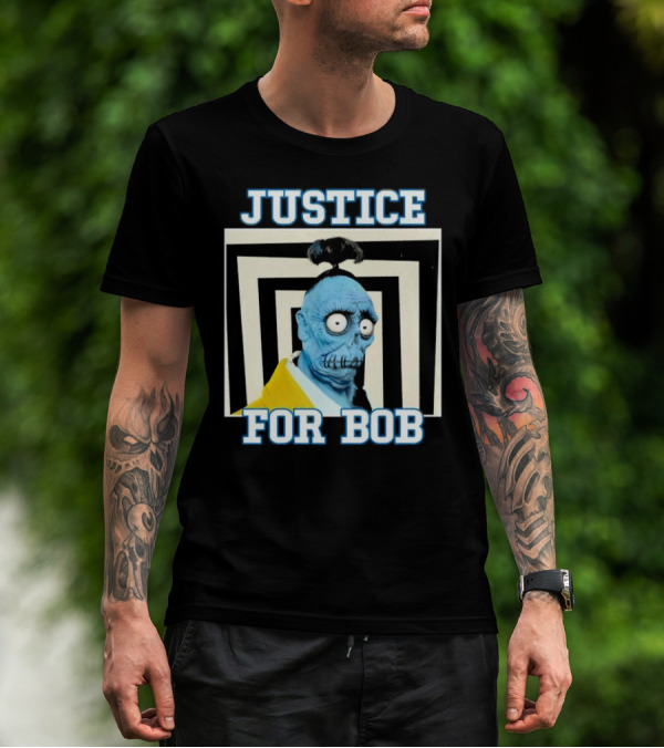 Justice For Bob Beetlejuice Movie Parody Blue Zombie Character T-Shirt