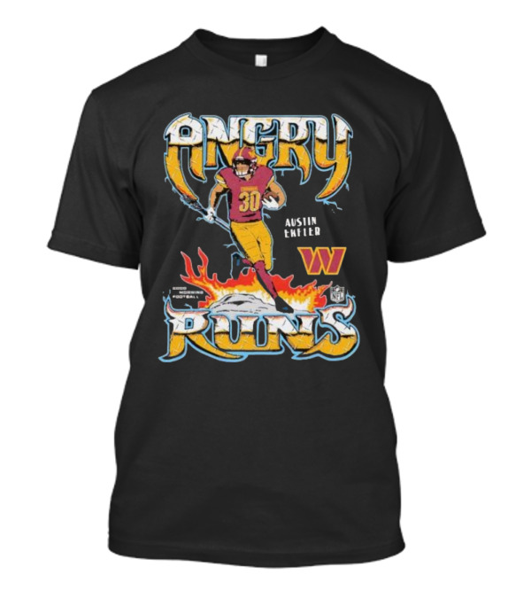 Angry Runs Austin Ekeler Washington Commanders NFL Football T-Shirt