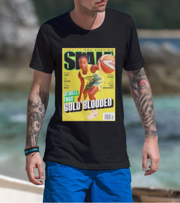 Slam 2024-25 NBA Preview Jewell Loyd Gold Blooded Caitlin Clark Damian Lillard 30th Anniversary T-Shirt