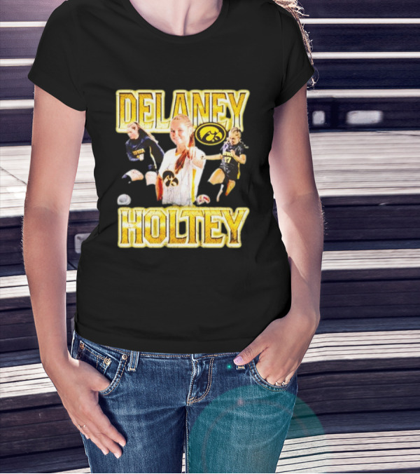 Delaney Holtey Iowa Hawkeyes Soccer Retro Styling T-Shirt
