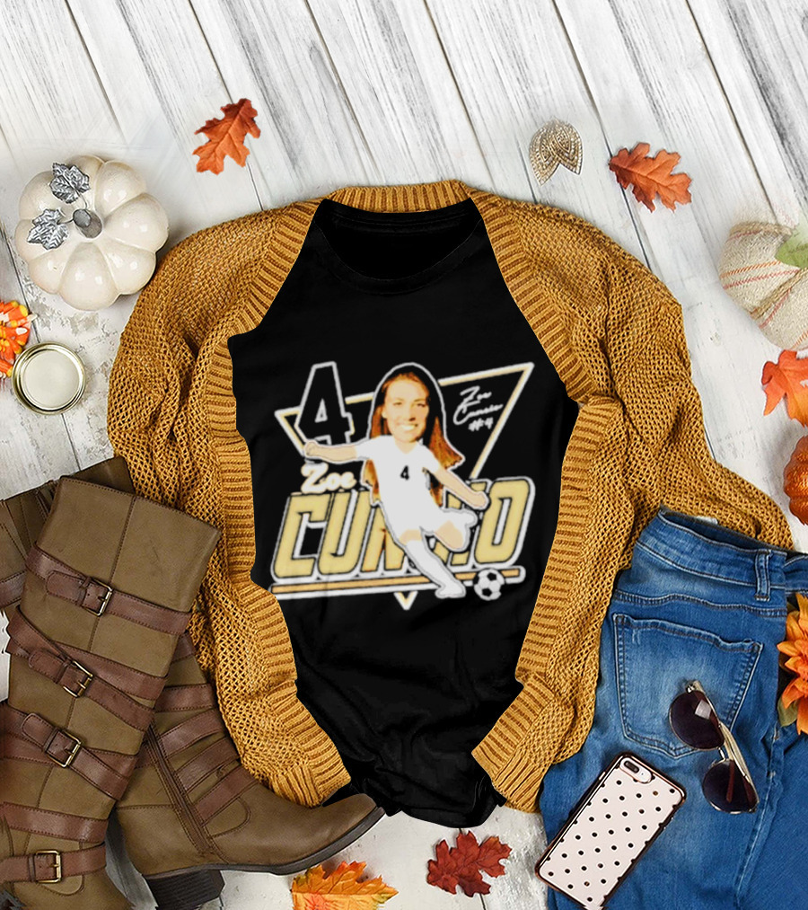Zoe Cuneio #4 Purdue Boilermakers Soccer Player Cartoon T-Shirt