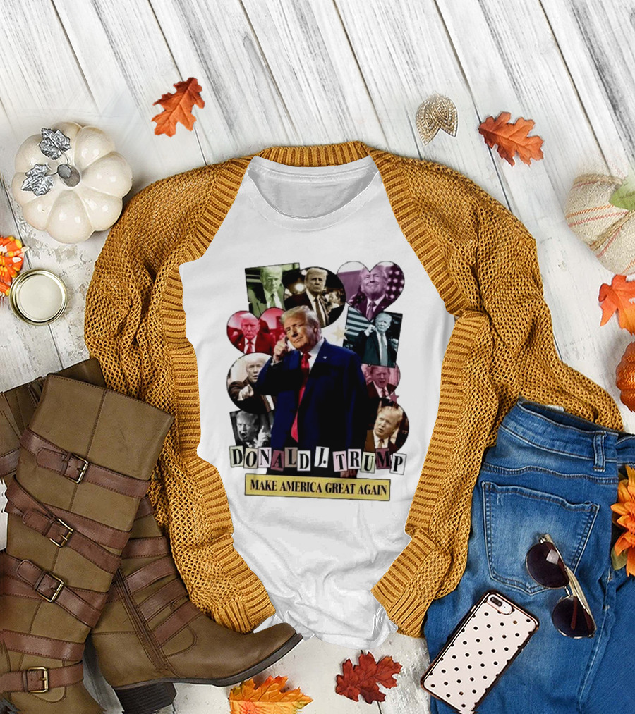Donald J. Trump Make America Great Again Collage T-Shirt