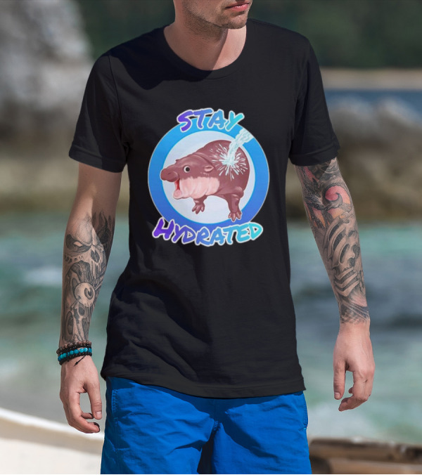 Stay Hydrated Baby Hippo Moo Deng T-Shirt