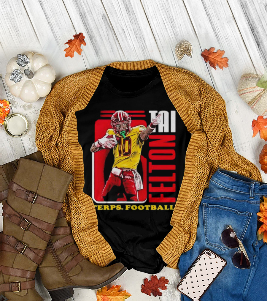 Tai Felton Terps Football Maryland Terrapins Retro 90s T-Shirt