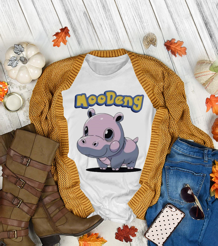 MooDeng Hippo Cartoon Cute Character T-Shirt