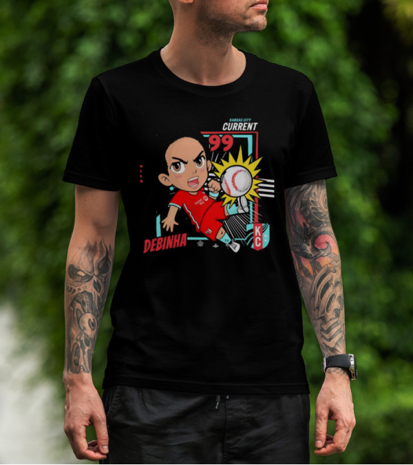 Kansas City Current Debinha 99 Chibi KC Soccer Animation T-Shirt