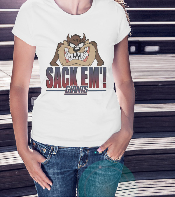 Sack Em Taz Looney Tunes Giants T-Shirt