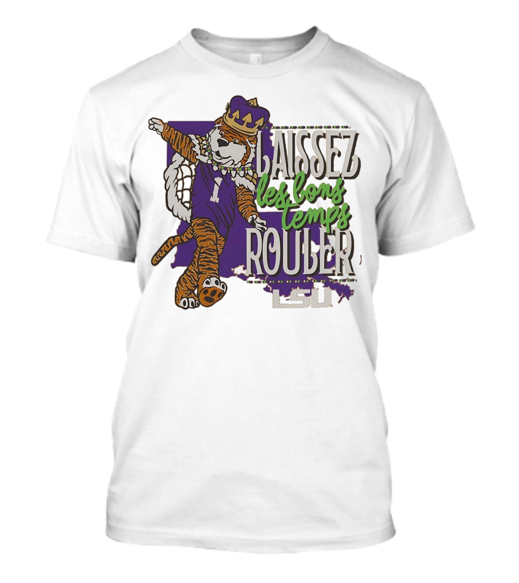 LSU Tigers Laissez Les Bons Temps Rouler Mardi Gras T-Shirt