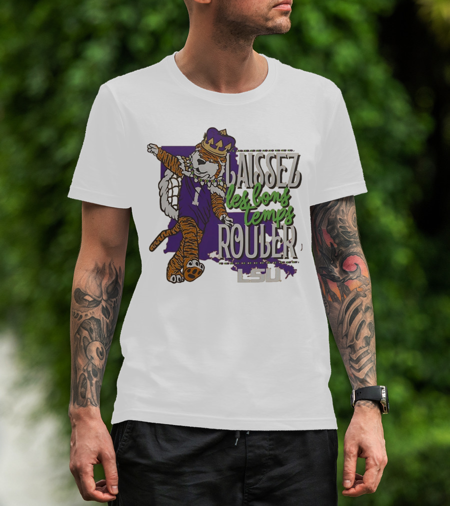 LSU Tigers Laissez Les Bons Temps Rouler Mardi Gras T-Shirt