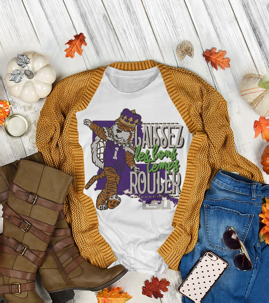 LSU Tigers Laissez Les Bons Temps Rouler Mardi Gras T-Shirt