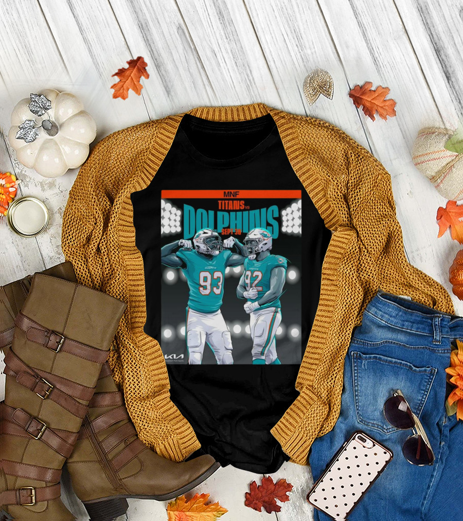 MNF Titans vs Dolphins Sep 30 2024 NFL Week 4 Matchup T-Shirt