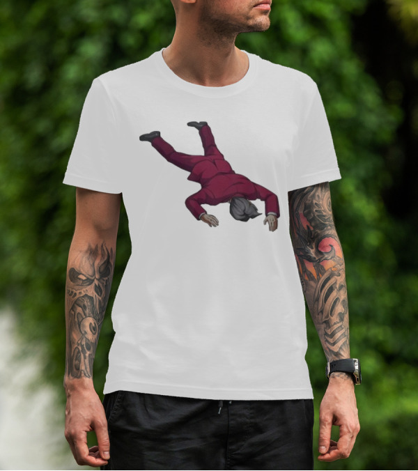 Ace Attorney Investigations Collection Miles Edgeworth Faceplant Pose T-Shirt