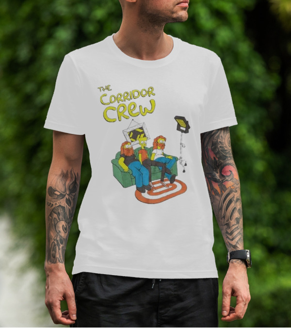 The Corridor Crew Couch Animation Characters With Lighting Equipment T-Shirt