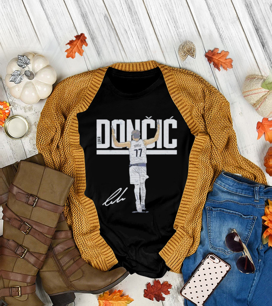 Luka Doncic Dallas Mavericks Dončić 77 Signature T-Shirt