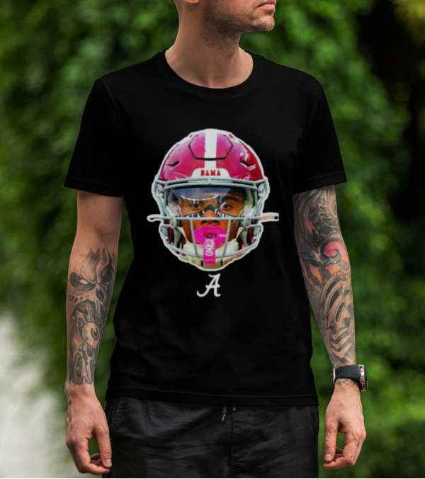 Ryan Williams Alabama Crimson Tide Bama Helmet Face A T-Shirt