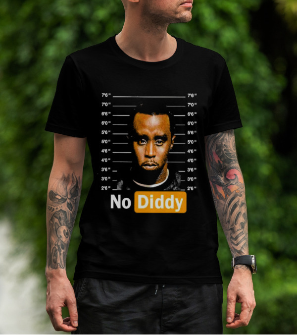 No Diddy Sean P Diddy Combs Mugshot Height Lines T-Shirt