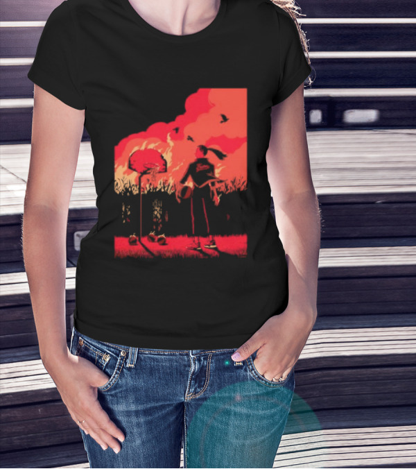 ROTY Caitlin Clark Indiana Fever Cartoon Basketball Scene T-Shirt