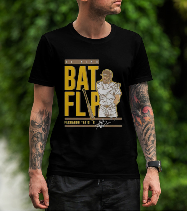 El Nino Bat Flip Fernando Tatis Jr. Signature San Diego Padres T-Shirt