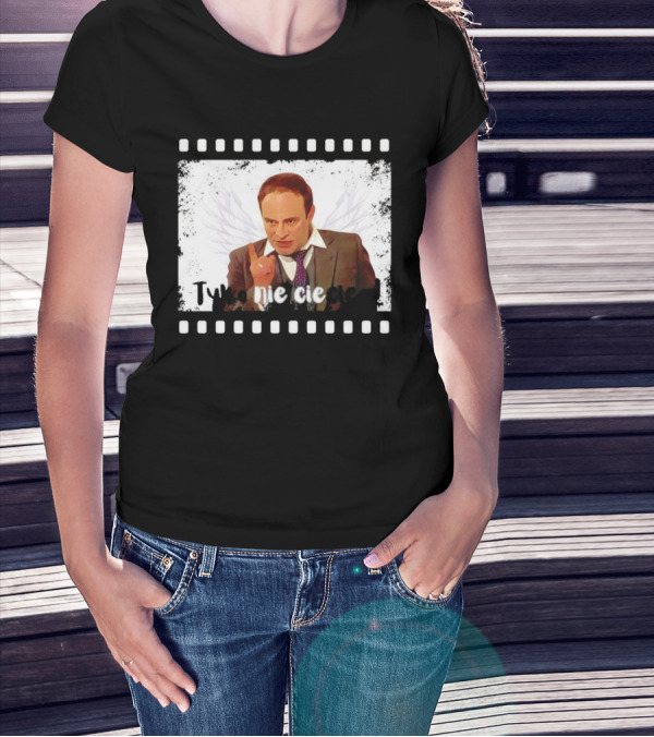 Tylko Nie Cieciem Stanisław Anioł Filmstrip Winged T-Shirt