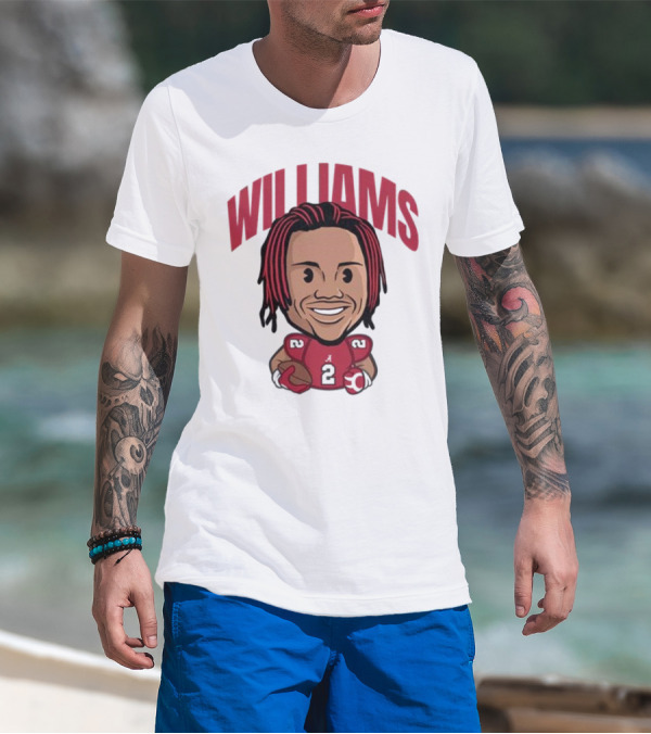 Williams Alabama Crimson Tide Caricature Football Player T-Shirt