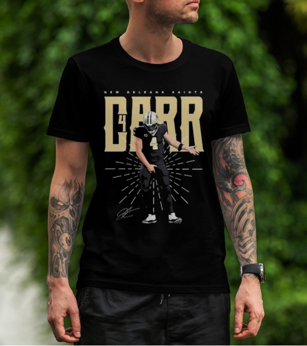 Derek Carr 4 New Orleans Saints Signature T-Shirt