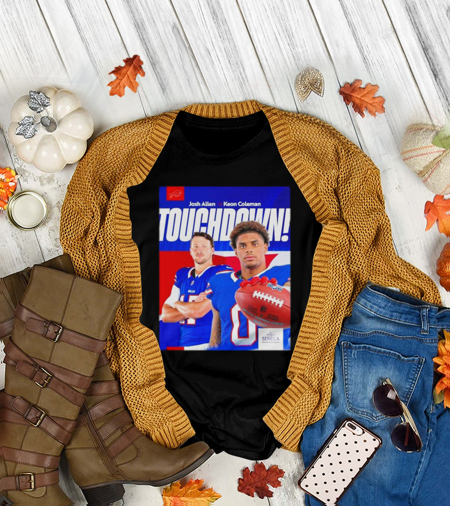 Buffalo Bills Josh Allen Keon Coleman Touchdown Seneca T-Shirt