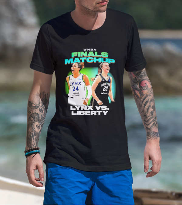 WNBA Finals Matchup Lynx Vs. Liberty Mayo Clinic New York Webull T-Shirt