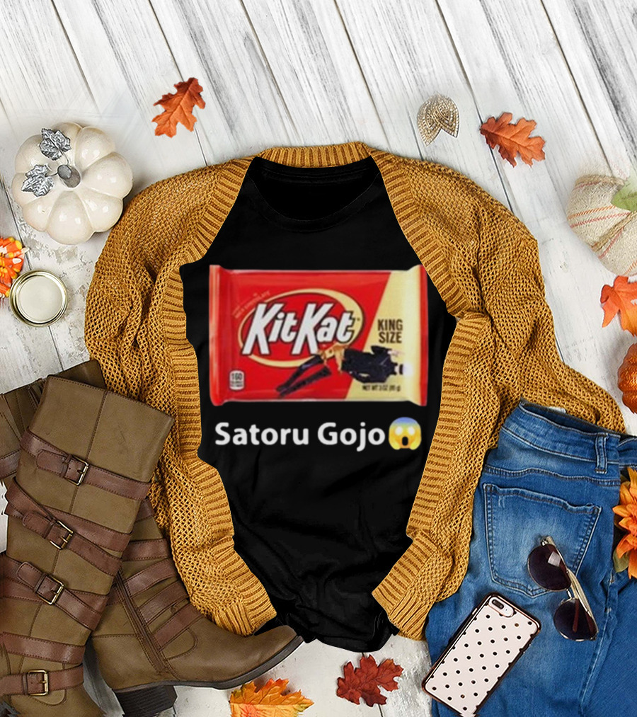 Mr. Goofy Ahh Kit Kat Satoru Gojo King Size T-Shirt