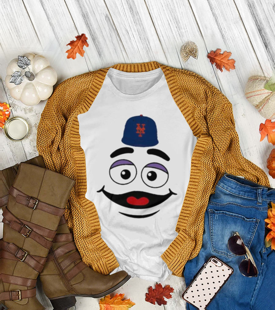 New York Mets Grimace Face Smile Victory Gameday Baseball Cap T-Shirt