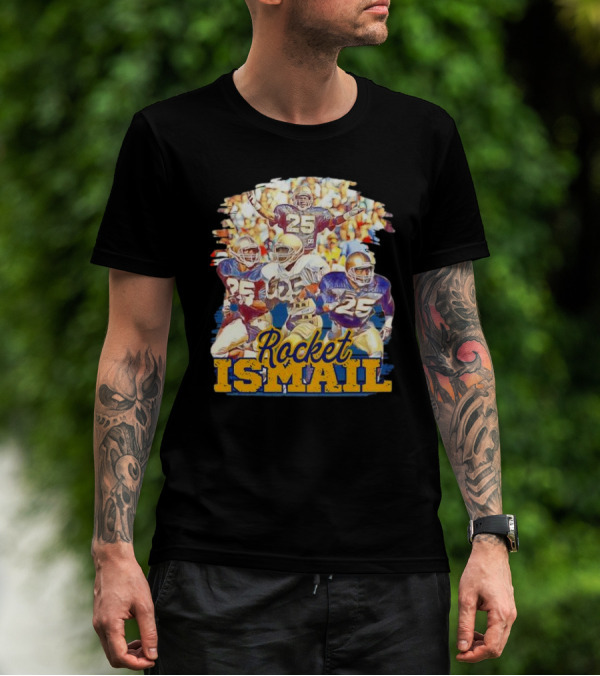 Rocket Ismail Vintage Notre Dame Football Icon 25 T-Shirt