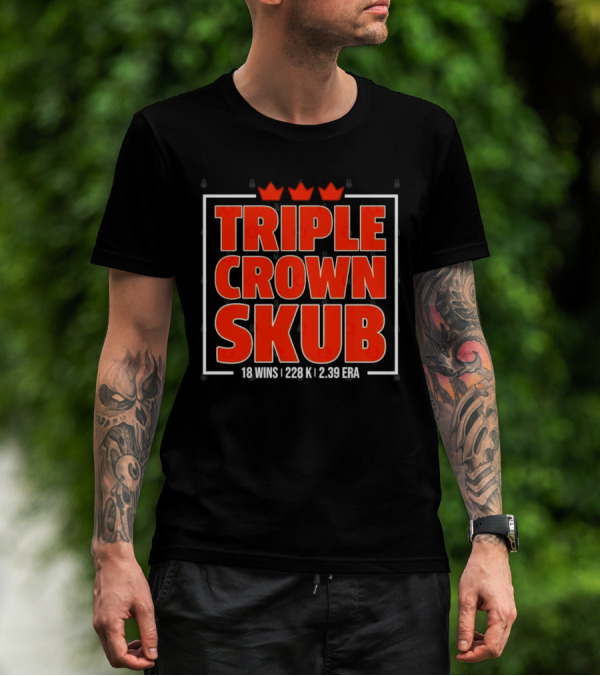 Triple Crown Skub Detroit Tigers Tarik Skubal 18 Wins 228K 2.39 ERA T-Shirt