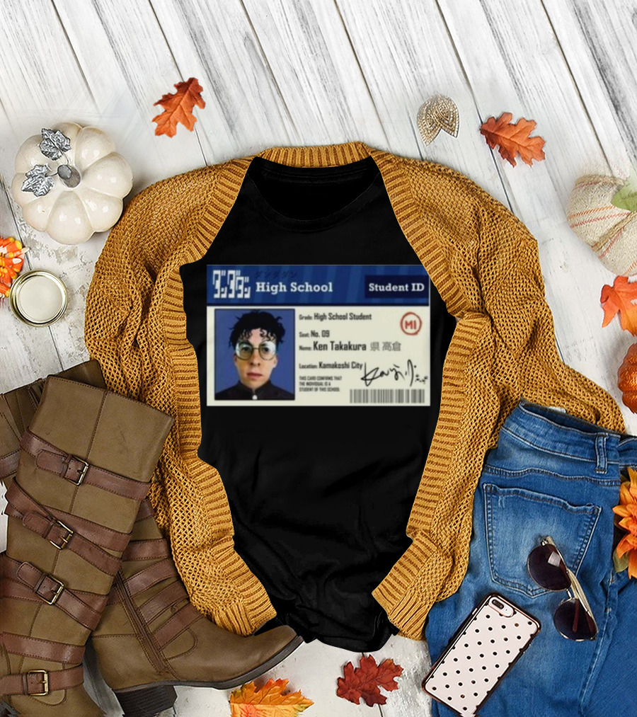 Ken Takakura High School Student ID Card Kamakashi City T-Shirt