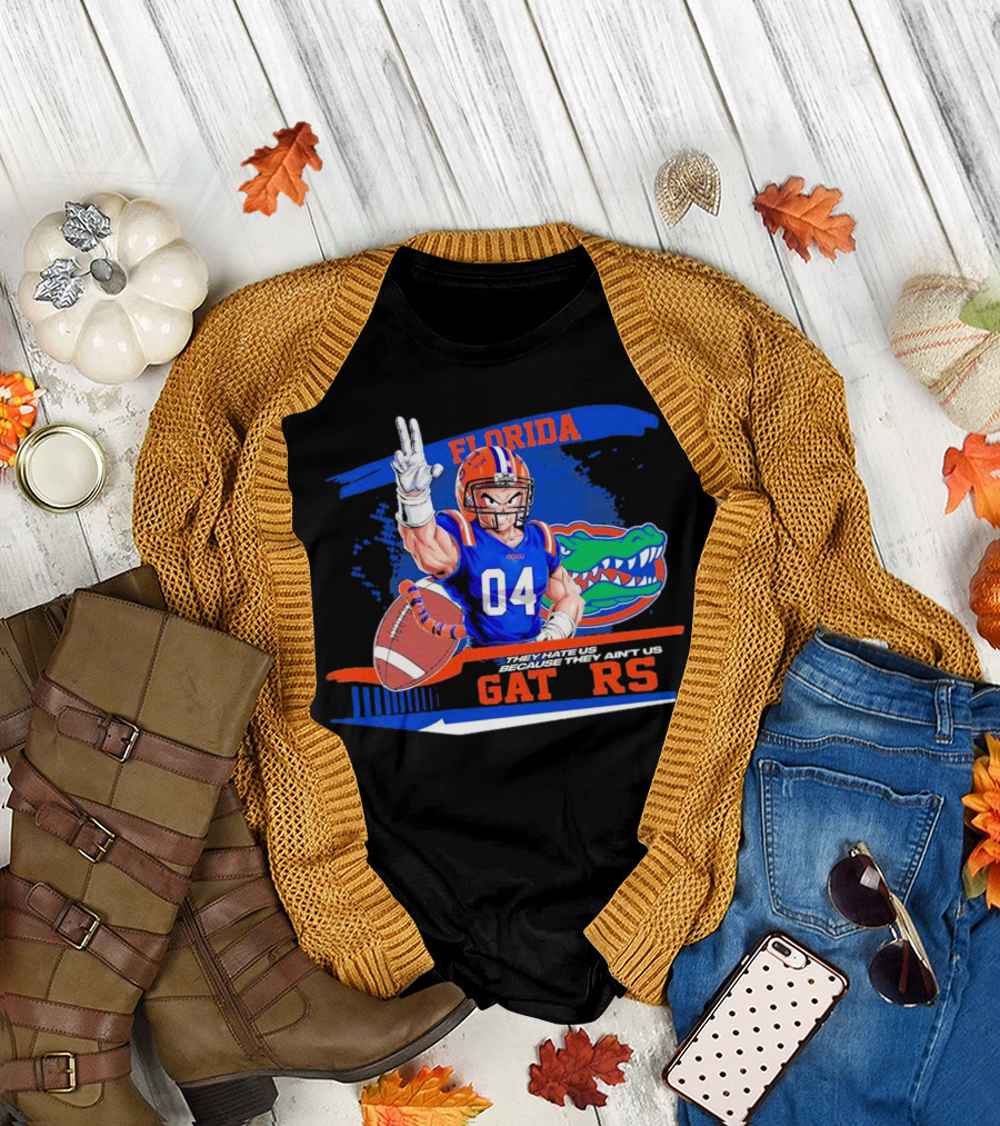 Florida Gators Goku 04 Football They Hate Us Because They Ain't Us T-Shirt