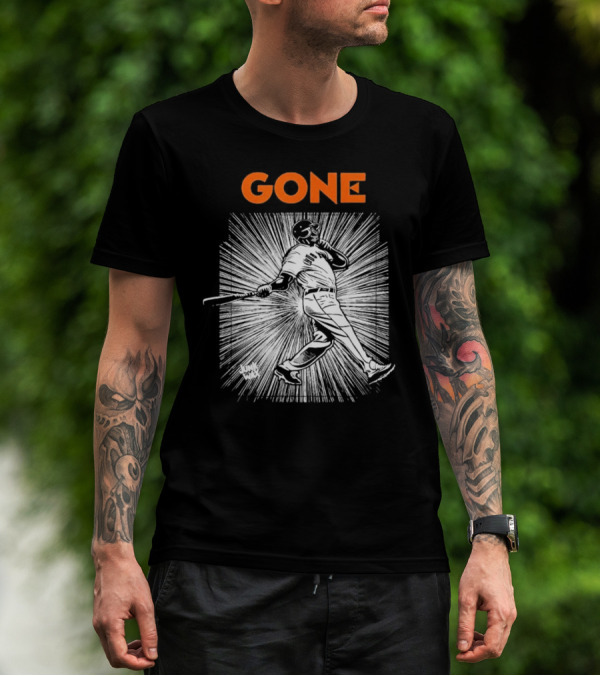 Gone Barry Bonds San Francisco Giants Legend Home Run Swing T-Shirt