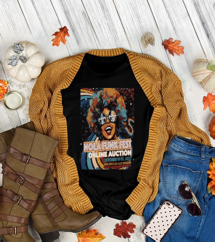 Nola Funk Fest Online Auction October 18-20 2024 New Orleans Jazz Museum T-Shirt