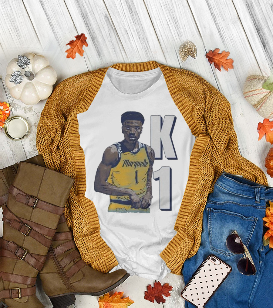 K1 Kameron Jones Marquette Golden Eagles Basketball Cartoon Player T-Shirt