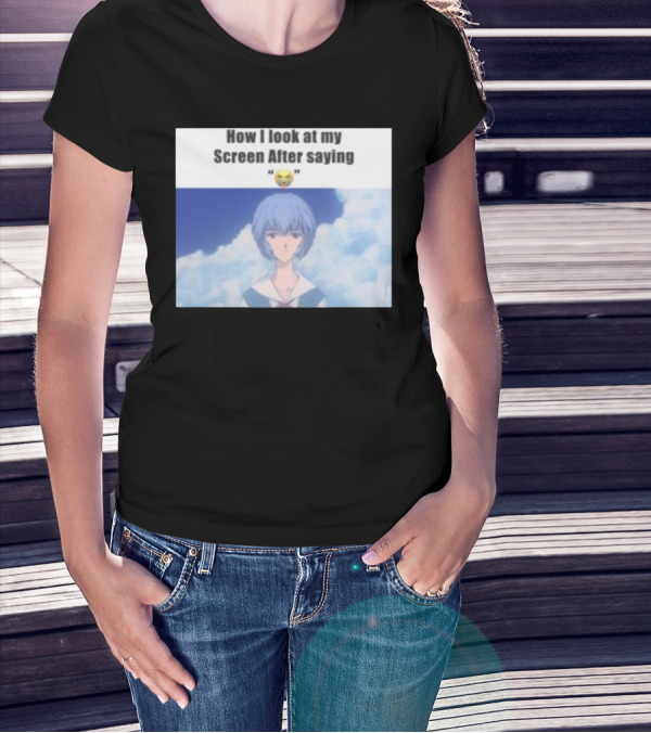 Goofy Ahh Tees Store How I Look At My Screen After Saying 😭 Anime Meme T-Shirt
