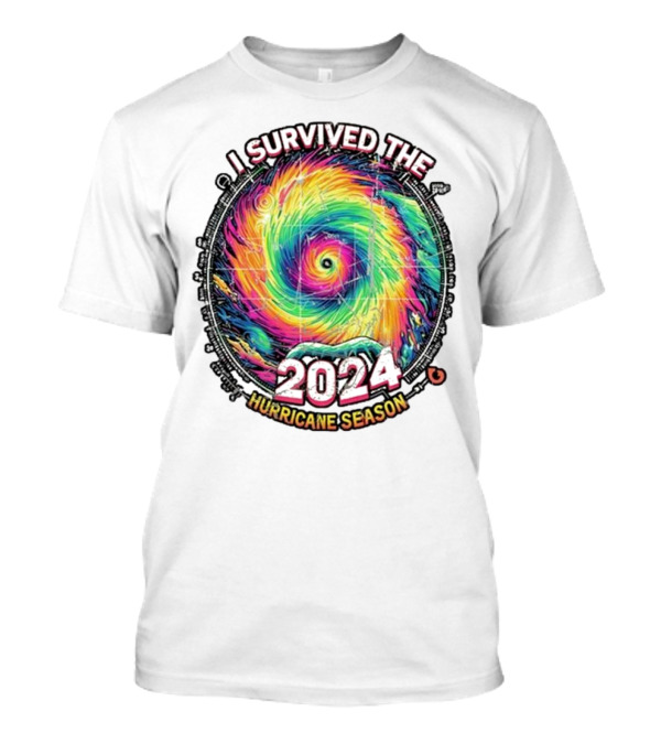 I Survived The Hurricane Season 2024 Spiral Vortex Vintage T-Shirt