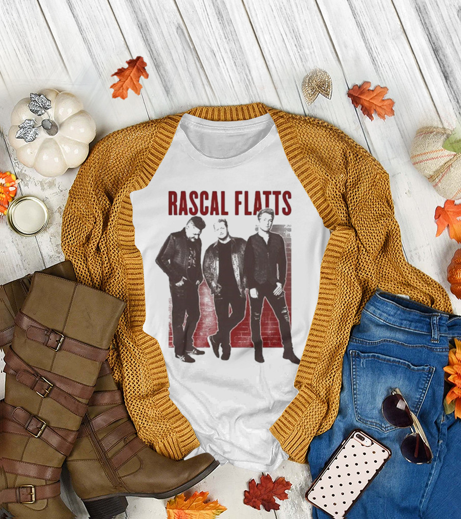 Rascal Flatts Band Photo Brick Wall Background T-Shirt