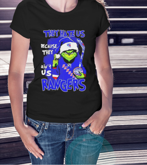 They Hate Us Because They Ain't Us Grinch New York Rangers Christmas T-Shirt