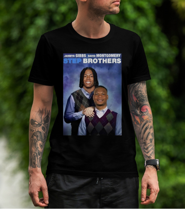 Jahmyr Gibbs David Montgomery Step Brothers Sweater Vest Comedy T-Shirt