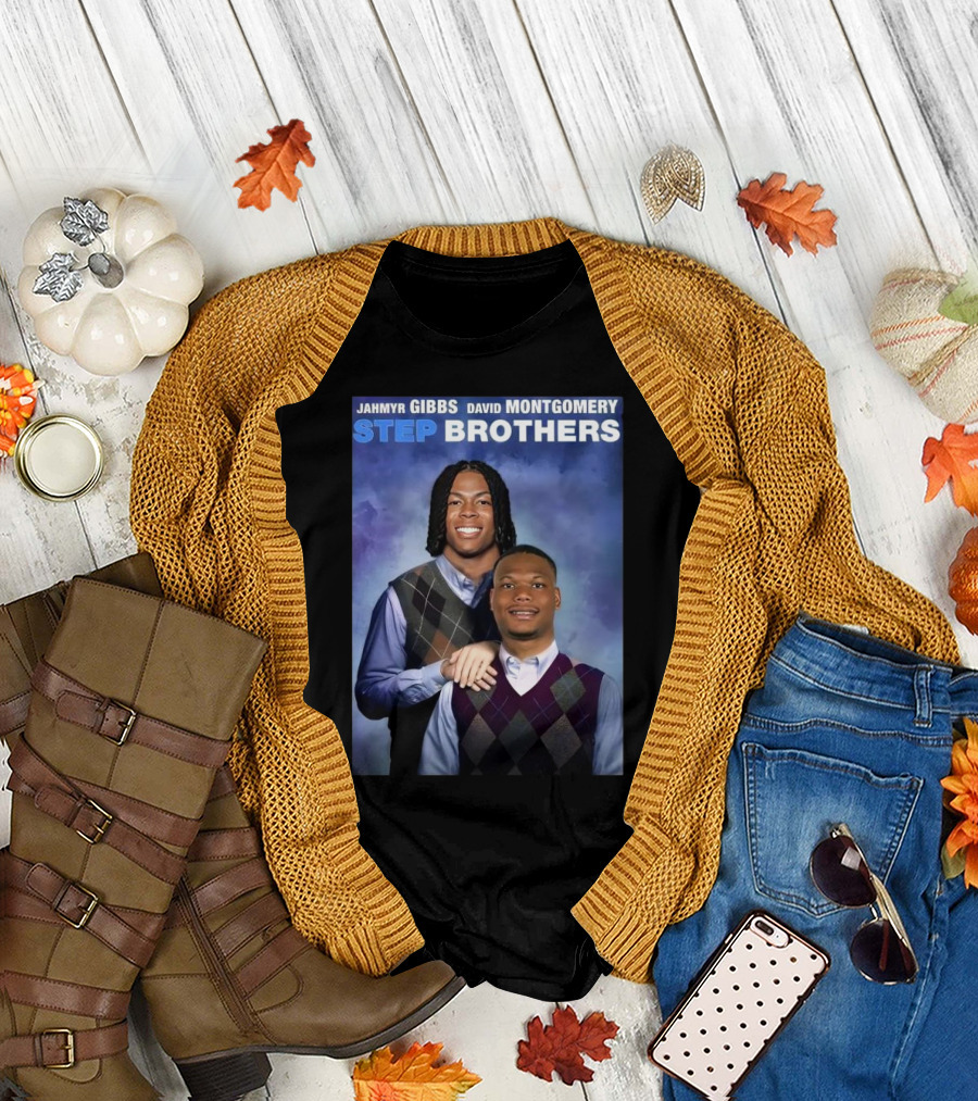 Jahmyr Gibbs David Montgomery Step Brothers Sweater Vest Comedy T-Shirt