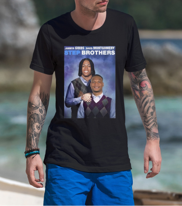 Jahmyr Gibbs David Montgomery Step Brothers Sweater Vest Comedy T-Shirt