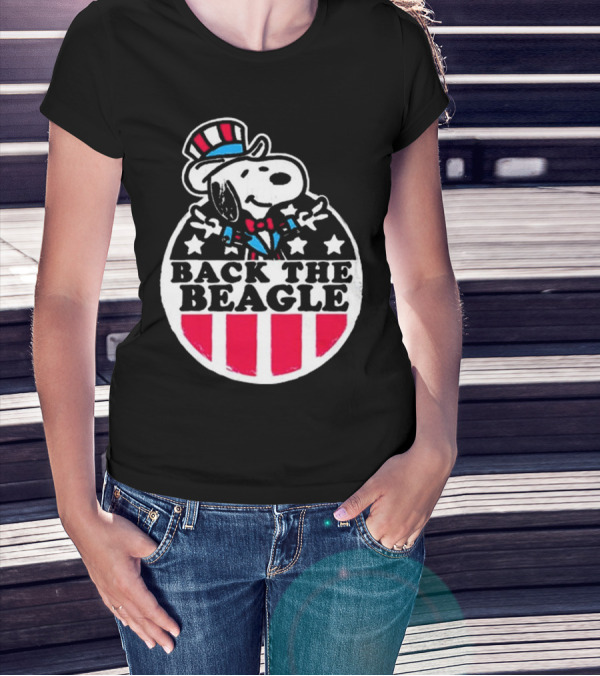 Snoopy Peanuts Back The Beagle Patriotic Uncle Sam T-Shirt